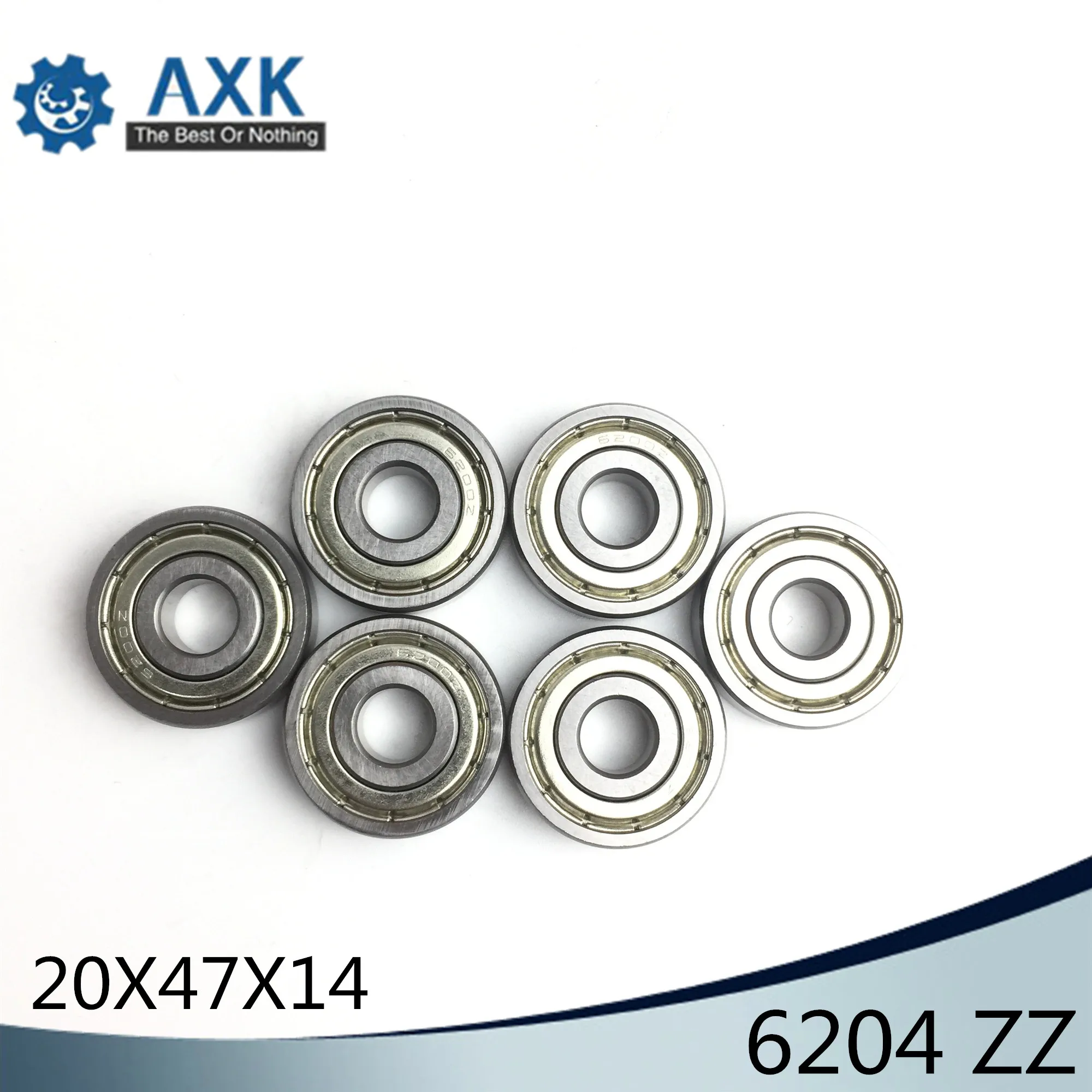 6204ZZ Bearing 20*47*14 mm ABEC-3 ( 2 PCS ) For Blowers Vacuums Saws Deep Groove 6204 Z ZZ Ball Bearings 6204Z