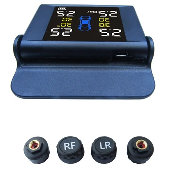 

Solar TPMS Car Tire Pressure Alarm Monitoring System External Automatic Alarm System Temperature Warning