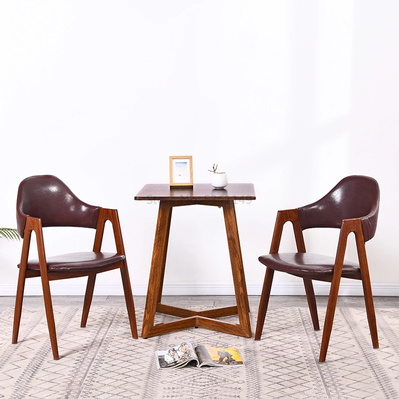 

Dining Chair Modern Simple Household Iron Imitation Solid Wood Stool Back Ins Net Red Chair Desk Nordic Chair