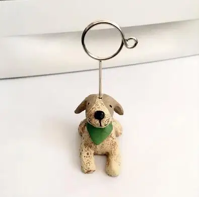 dog Ангел мультфильм рабочего стола папки Сообщений note клип фото клип Смола ручной росписью держатель карты мультфильм note holer - Цвет: dog