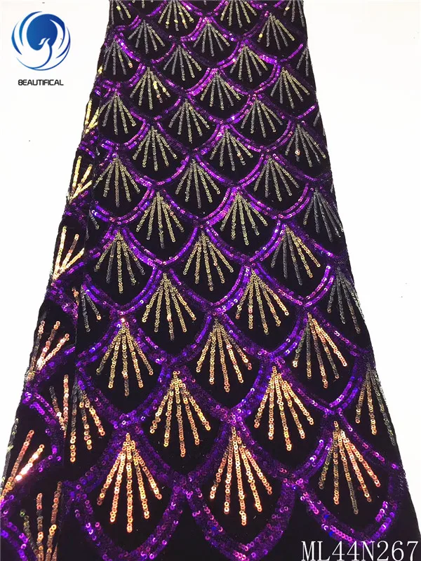 

BEAUTIFICAL high quality african sequins net lace embroidery tissu sequin french tulle african for wedding lace african ML44N267