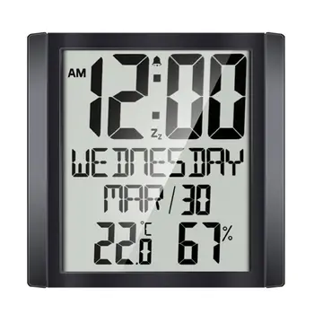 

2021 New Digital Day Clock Extra Large Indoor Thermometer Hygrometer Calendar Desk & Hang