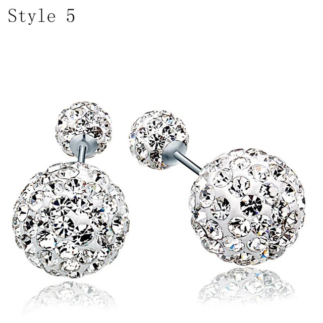 925 Sterling Silver Earrings Stud for Women Solid Silver Jewelry Earrings Bling CZ Zircon Stone Stud Brincos Bridal Wedding 5