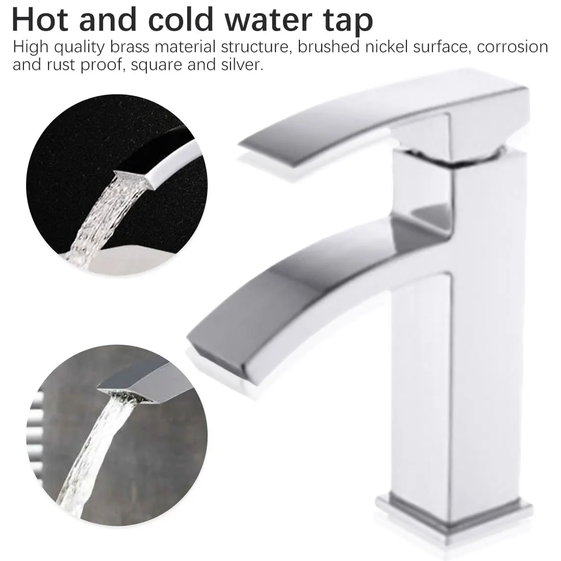 

Bathroom Faucet Single Handle For Bathroom Sink Mixer Tap Stainless Steel Chrome Basin Mixer Bathroom Accessories
