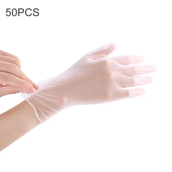 

50Pcs/Lot Disposable Latex Protective Gloves Non-Slip Acid Laboratory Rubber Latex Gloves Household Cleaning Supply