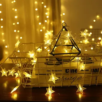 

Christmas Tree star Flakes Led String Fairy Light Xmas Party Home Wedding Garden Garland Christmas Decorations Colorful