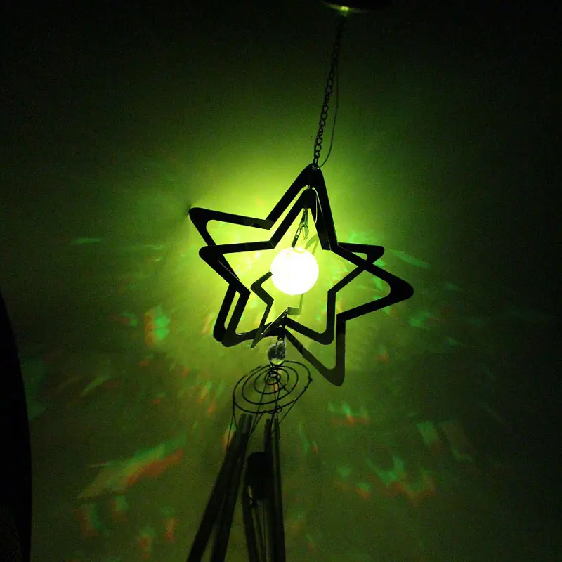 Солнечный ветряной колокольчик светильник светодиодный садовый подвесной Спиннер лампа Изменение цвета декоративный светильник открытый светильник вечерние Декор подарок