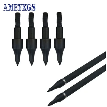 

50pcs Archery 100 Grain Black Zinc Target Field Points Hunting Bolts Parts Tips Shooting Training Camping Accessories