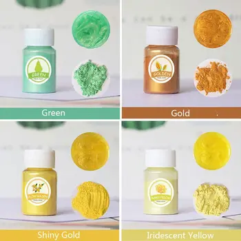 

24 Colors Mica Mineral Powder Epoxy Resin Pigment Pearlescent Pigment Colorant P0RF