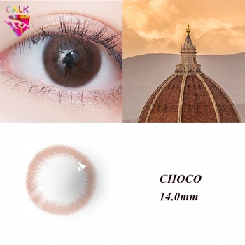 

CALK Colored Contact Lenses Monthly Soft Eye Lens Super Natural Looking Eye Make Up Colored Contacts Gift Two Pieces