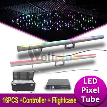 

16pcs with Controller & Case RGB Wall Washer LED Pixel tube Dmx Bar Light individual control Pixel Stage light Dj Bar Light