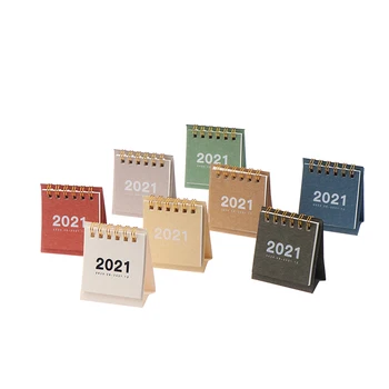 

Mini Desk Calendar 2021 Creative Desktop Ornaments Portable Work Note Calendar New Year Plan Schedule Back To School