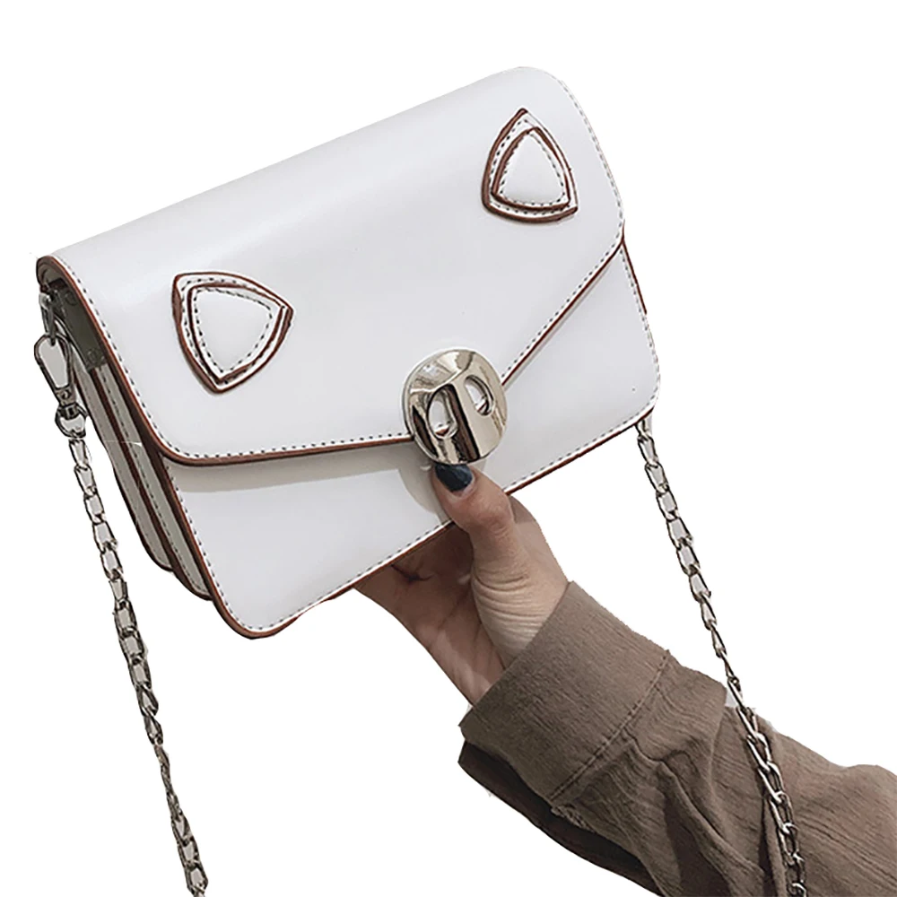 

Chain Shoulder Organ Bag with Pig Nose Hasp Crossbody Mobile Phone Clutches Sling Messenger Bags Purse for Female Girls Ladies