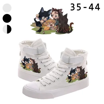 

Demon Slayer Kimetsu no Yaiba Printed High-Top Canvas Shoes Cozy Sneakers Velcro Shoes