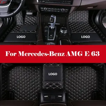 

Custom 3d Leather car floor mats car styling accessories leather Car Floor Mats Waterproof Mat+LOGO For Mercedes-Benz AMG E 63