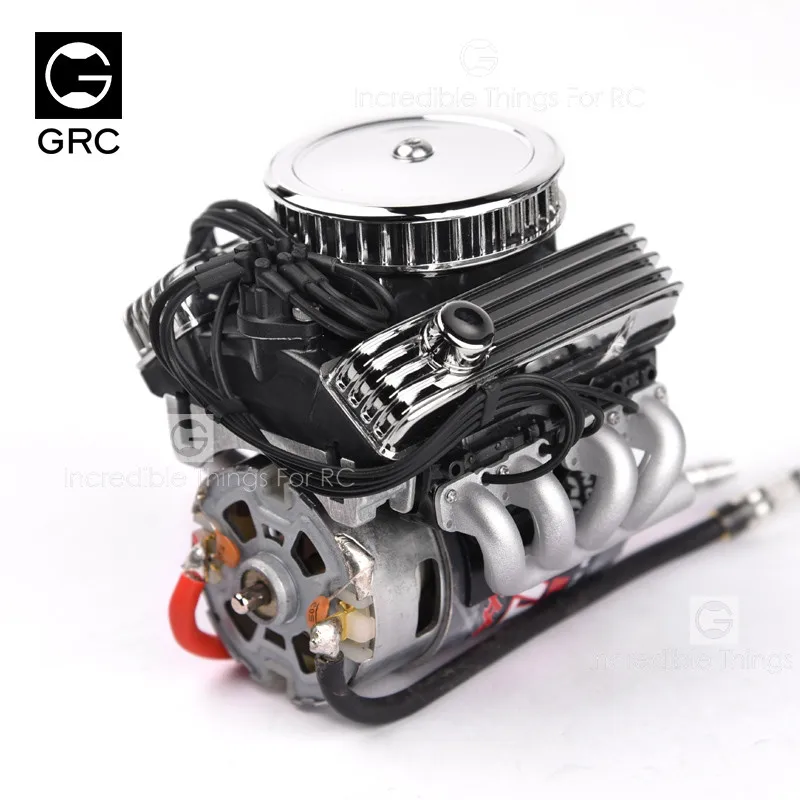 

GRC Simulate F82 V8 Engine Motor Cooling Fans Radiator For 1/10 Rc Crawler Traxxas Trx4 Axial Scx10 90046 Redcat Gen8