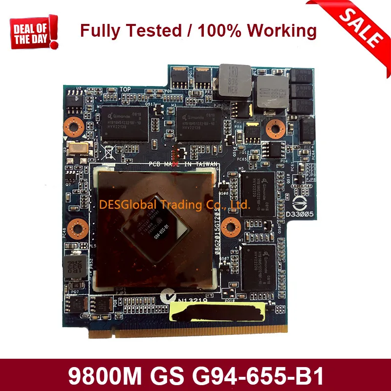 

9800M GS G94-655-B1 512M Video VGA card Graphics Card for Asus G60VX G51VX G50VT G50V Laptop 69N0BBV10B01-B01 69N0BBV10A03-A03