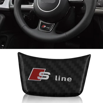 

1pcs carbon fiber car steering wheel sticker car interior sticker for Audi a3 a4 a5 a6 s4 s5 s6 s7 q3 q5 q7 c5 c6 b6 b7 b8 8p 8v