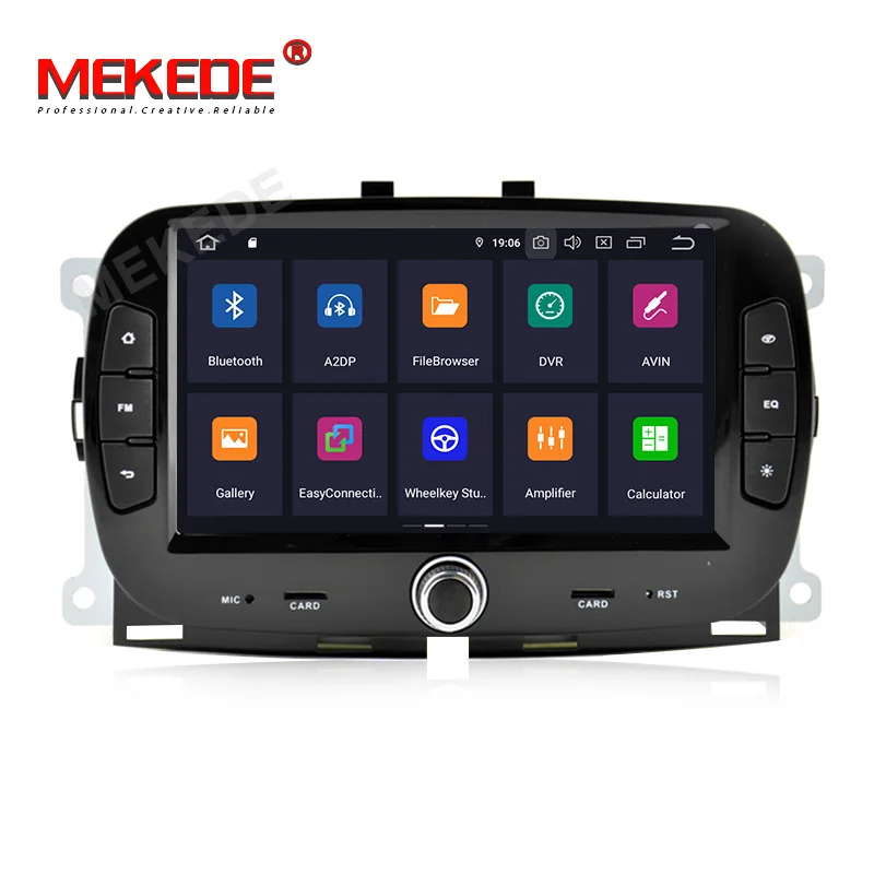 MEKEDE HD 4G ram Android 9,0 автомобильный Радио dvd-плеер мультимедиа для Fiat 500+ gps wifi Bluetooth Видео Стерео навигация