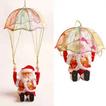 

Cute New Christmas Decorations Children Electric Parachute Santa Claus Toy Santa Claus toy