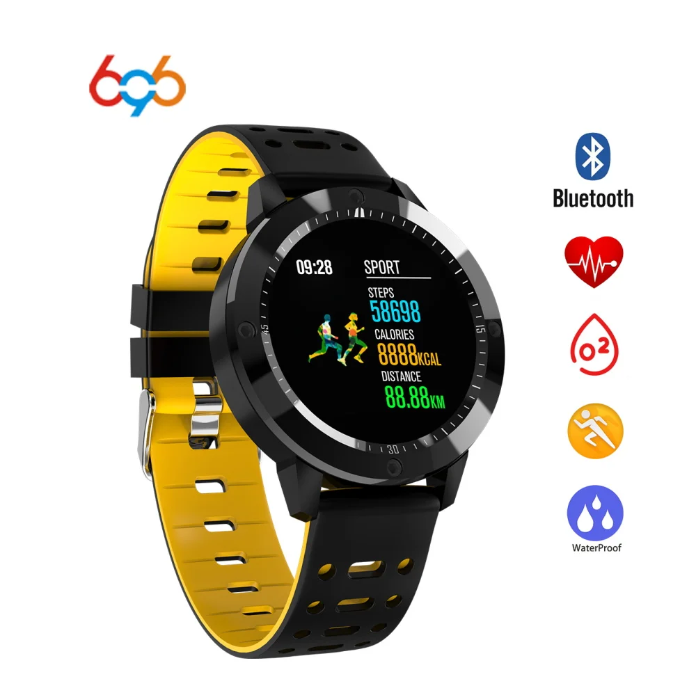 

696 Smart Watch Men Women Blood Pressure Heart Rate Monitor IP67 Waterproof Swim Tracker 2018 Smartwatch for IOS Android