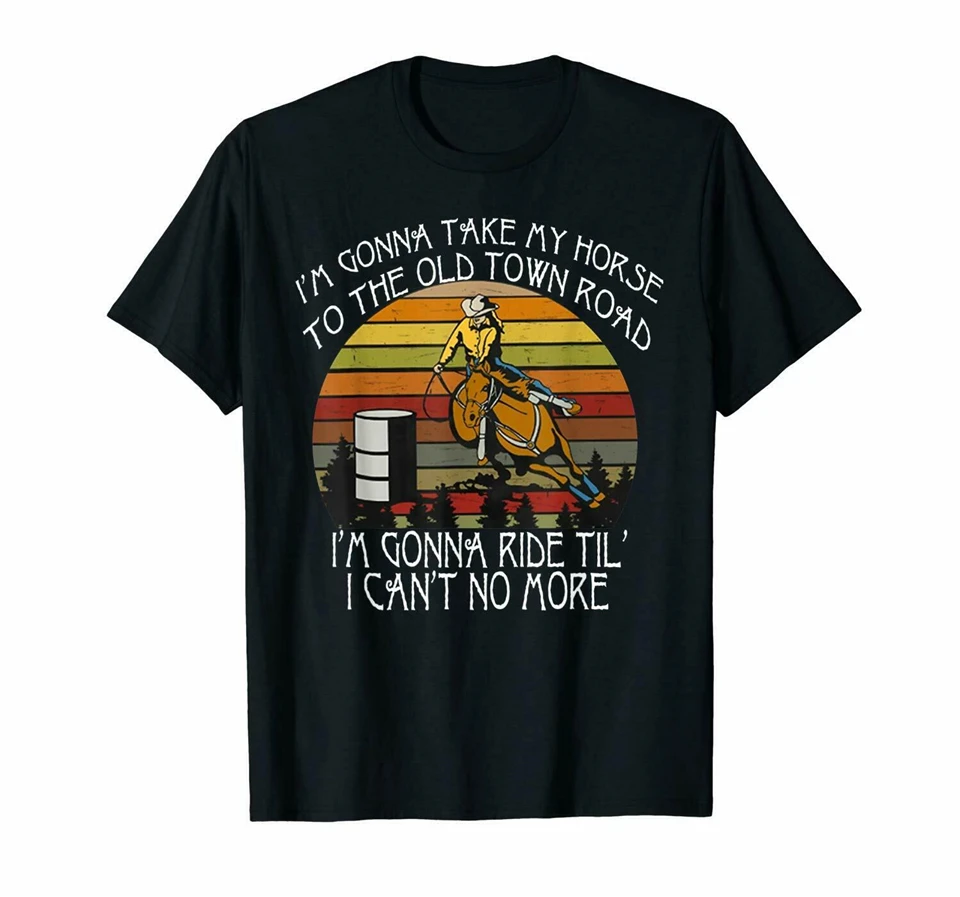Lil Nas X 7 черная футболка с надписью I'M goning My Horse To The Old Town Road S-3Xl Футболка