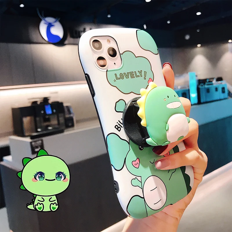 Милый мультфильм маленький динозавр мобильный телефон чехол для IPhone 11 Pro XS MAX XR 6 7