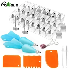 36 шт. набор формы для украшения выпечки, вращающаяся подставка для украшения торта, набор для украшения кексов, вращающаяся поворотная панель, инструменты для выпечки