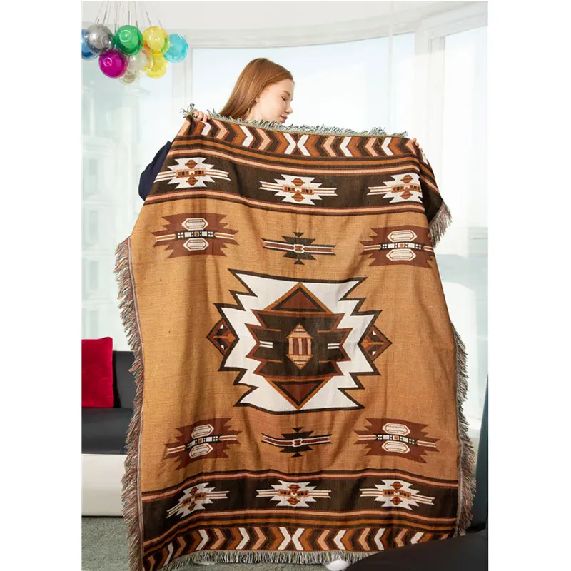 

Bohemia Picnic Camping Traveling Blanket RV Blanket Morocco Sofa Throw Sofa Cushion Bedroom Floor Mat Decorative Tapestry