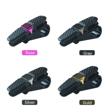 

Universal Car Glasses Cases Portable Ticket Card Clamp Car Sun Visor Sunglasses Holder ABS Eyeglasses Clip Auto Accessories