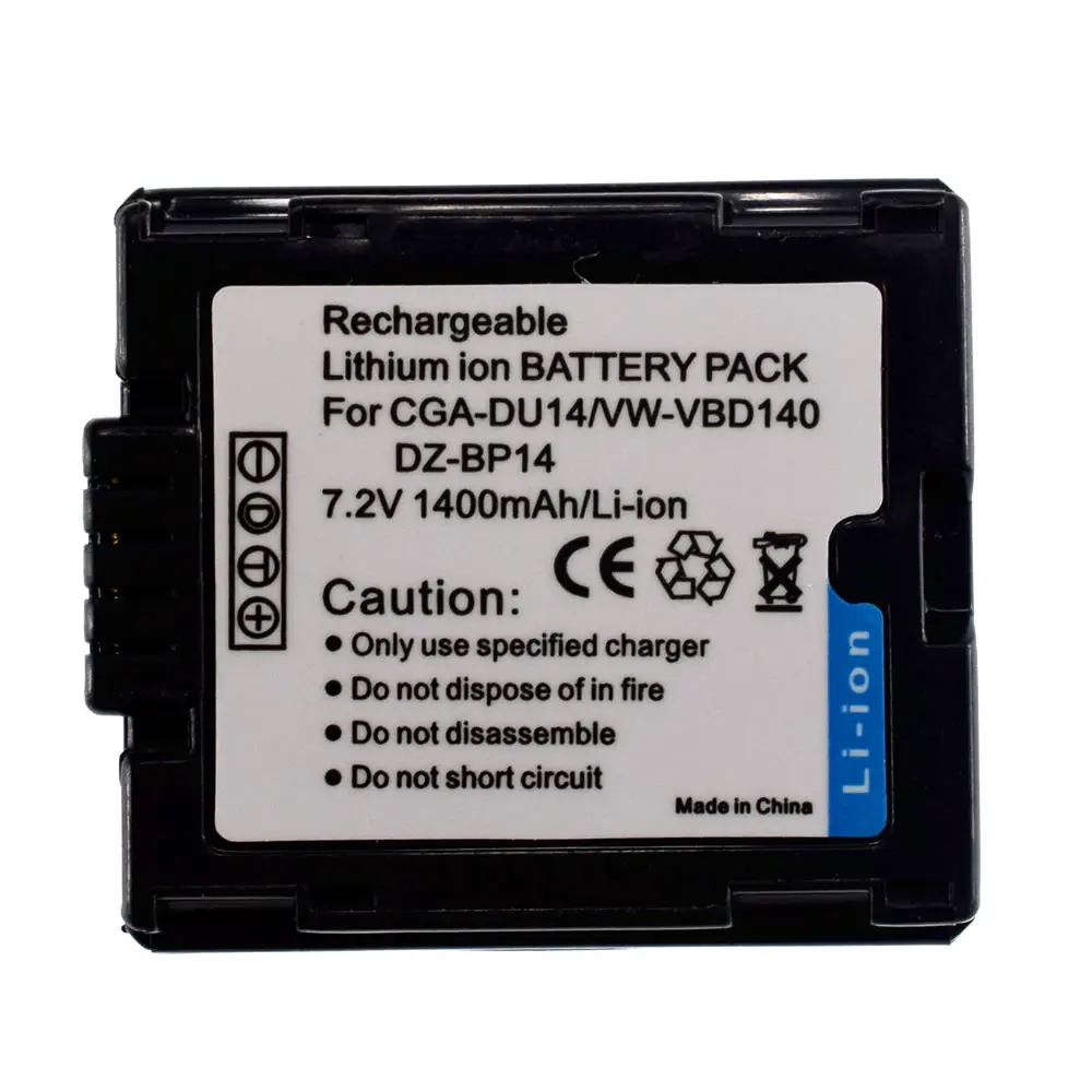 CGA-DU14 Батарея для цифрового фотоаппарата PANASONIC VW-VBD210 CGR-DU06A 1B DU06E1B VDR-D160 D158 SDR-H200 H18 H20