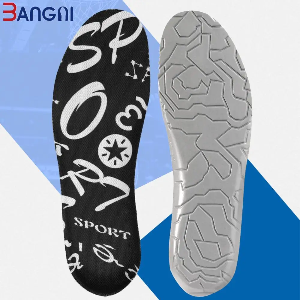 

3ANGNI PU orthotic sports insoles U heel cup shoe sole for foot care non-slip shock absorption Relieve feet pain insert pad