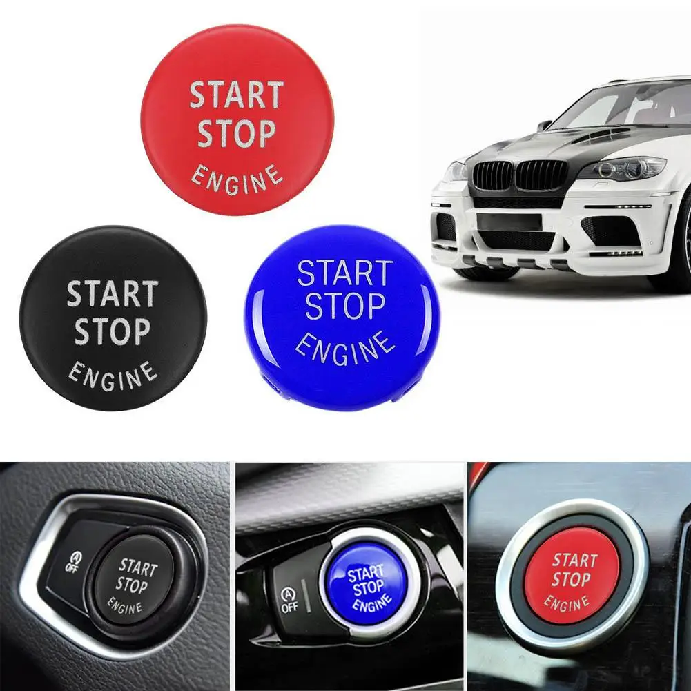 Car Engine START STOP Button for BMW X1 X5 E70 X6 E71 Z4 E89 3 5 Series E90  E91 E60 Replace Switch Cover Accessories Key Decor