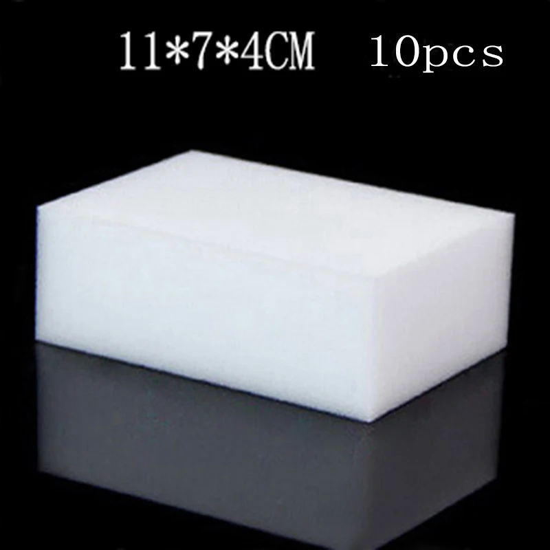 10 шт./лот меламиновая губка волшебная губка Ластик меламиновая губка для кухня, ванная, офис для очистки нано губки - Цвет: 11x7x4cm 10pcs