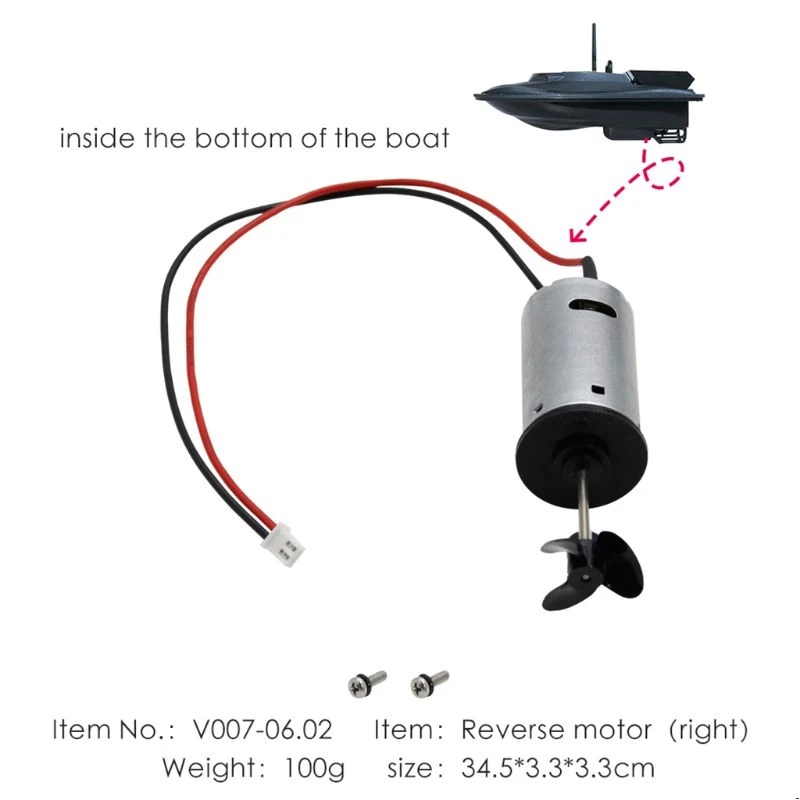 Двигатель CW CCW поворотный с пропеллером для Flytec V007 RC рыболовные приманки инструменты для лодки