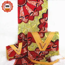 Модная африканская сумка на плечо,, Высококачественная Женская восковая сумка, подходящая 6 ярдов, хлопок, африканская ткань с принтом воска, вечерние