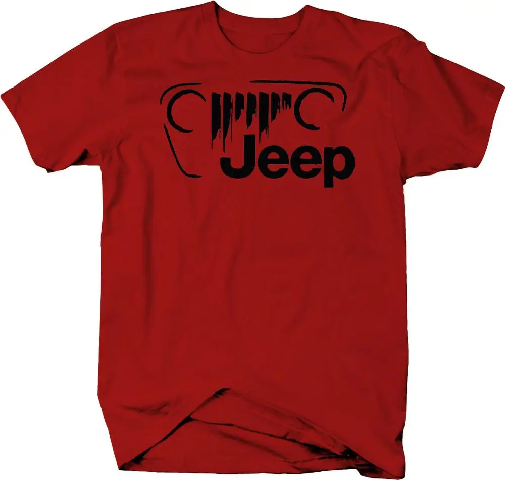 

Jeep Vintage Off Road Grill Logo Jk Tj Cj Color T-Shirt Brand Clothing 2019 Man Harajuku Top Fitness Clothing Funny T Shirt