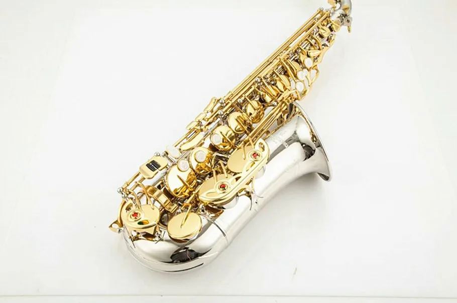 Brand NEW A-WO37 Alto Saxophone Nickel Plated Gold Key Professional Sax Mouthpiece With Case and Accessories