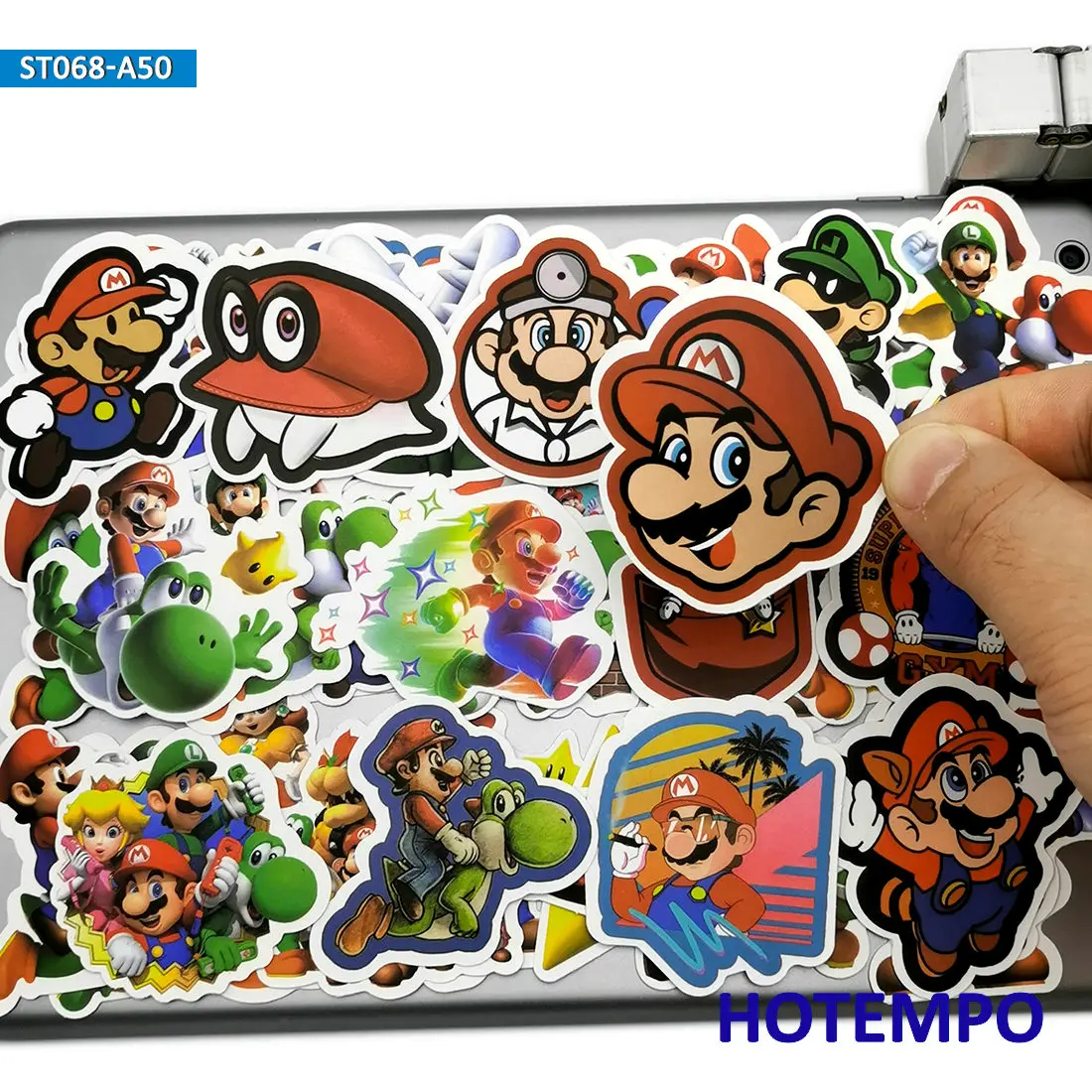 50pcs Cartoon Super Hero Mario Luigi Games Stickers font b Toys b font for Mobile font