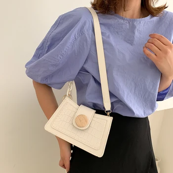 

Retro Fashion Alligator Pattern PU Leather Women Messenger Handbags Handbag Solid Street Underarm Shoulder Bag Bolsa Mujer