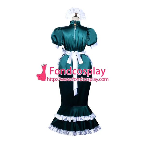 Lockable Sissy Maid long Satin Dress Unisex CD/TV Tailor-Made !f