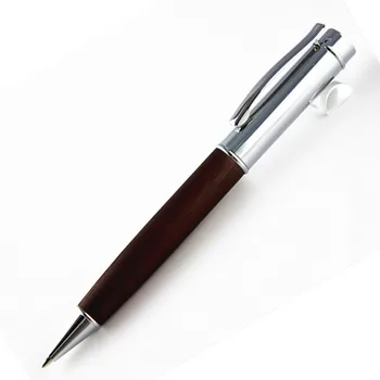 

New Capless Metal and Mahogany Ballpoint Pen Materials School Office Supplies Blance Brand Pen