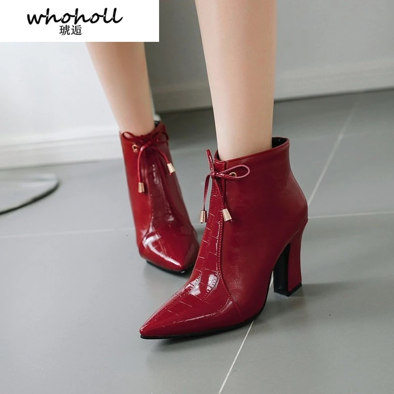 

Women's Boots New Winter Fashion High-heeled Shoes Martin Women's Shoes Large 32-48 Black High-heeled Shoes 9 cm