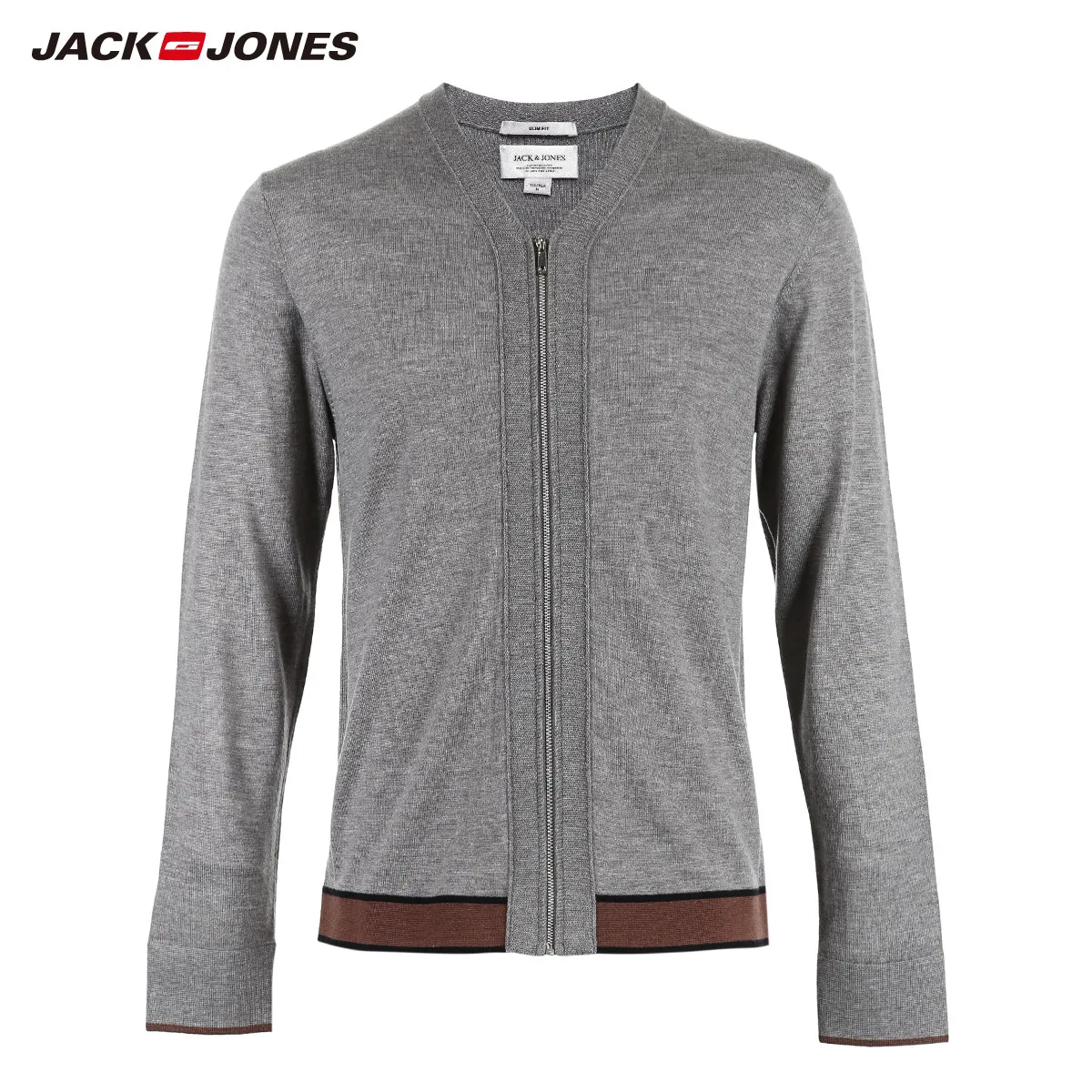 Jack Jones Мужской V шеи случайные сплайсинга трикотажный свитер куртка | 218324503