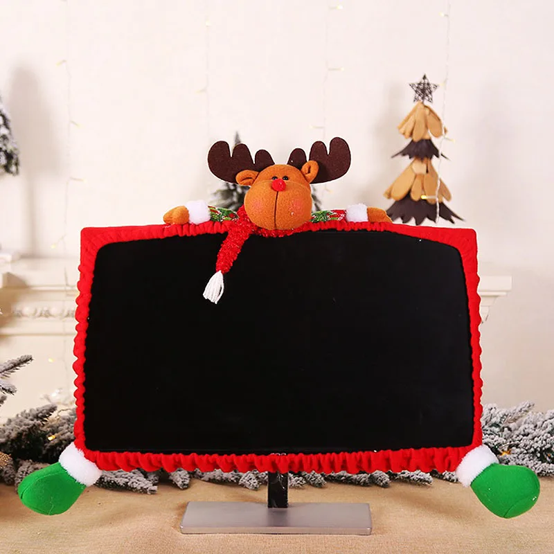 Красивый милый снеговик лося мультфильм дизайн компьютерный экран Бархатная Ткань Обложка для Рождественского украшения дома Рождественские рождественские подарки - Цвет: A3
