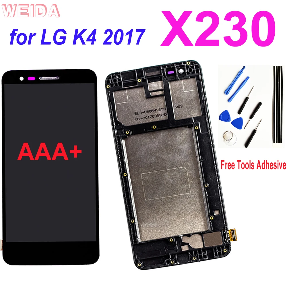 100% тестирование ЖК-дисплей для LG K4 2017 X230 X230DSF Дисплей кодирующий преобразователь