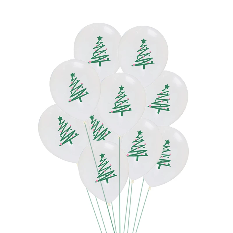 12inch Christmas Balloons Kids Room Decoration home decoration air balls christmas tree decorations Printed latex balloons