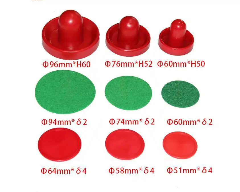 96mm Indoor Air Hockey Tisch Filz Drücker 8 Teile/satz Hockey Pucks Zubehör Außen Sport