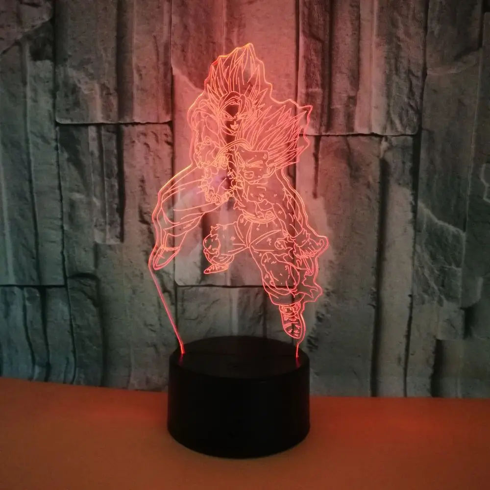 Ваш Saiyan Сон Гоку Драконий жемчуг Kakarotto 3D светодиодный ночной Светильник настольные вечерние лампы домашний декор Детская игрушка Рождественский подарок Прямая поставка