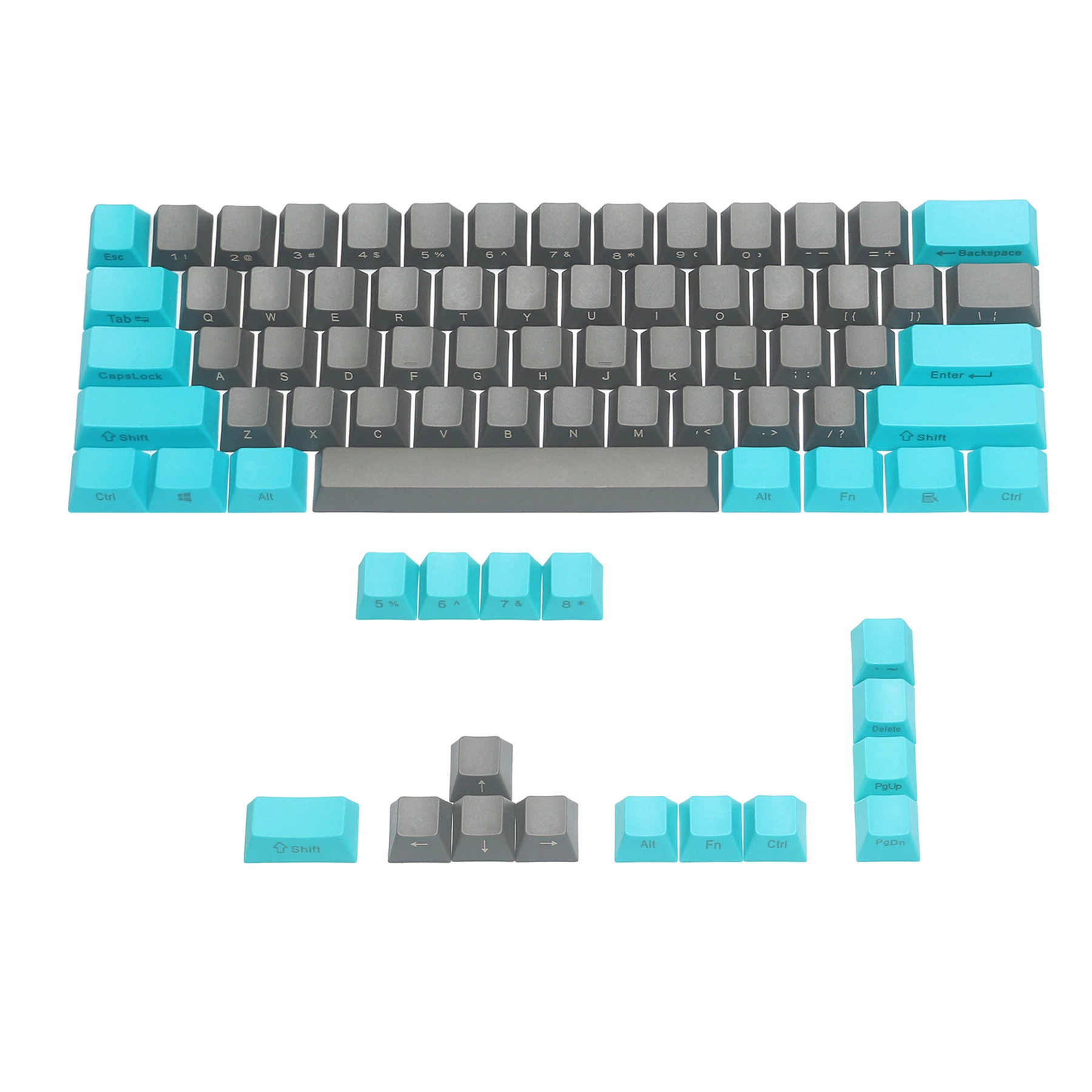 Pbtキーキャップ60パーセントチェリーmxキーキャップサイドプリントus Ansiためレイアウト61 68 60 Mxスイッチメカニカルキーボード ブルーグレー Keyboards Aliexpress